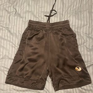 100% Silk playboy big bunny black long shorts basketball mulberry